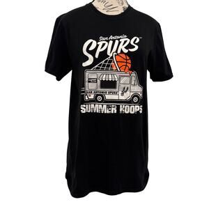 San Antonio Spurs Summer Hoops Black T-Shirt Basketball Go Spurs Go Sports Crate